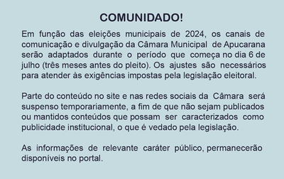 Comunicado eleições 2024