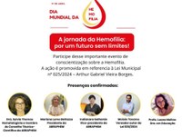 Apucarana sedia evento sobre conscientização da Hemofilia nesta quinta (17)