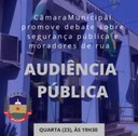Câmara convoca Audiência Pública para debate sobre segurança e moradores de rua 