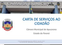 Câmara de Apucarana lança  “Carta de Serviços ao Cidadão” 