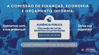 Câmara de Apucarana realiza Audiência Pública para discutir LDO 2027