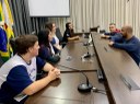Dirigentes do Grêmio Estudantil do Cerávolo visitam a Câmara