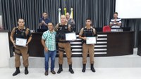 Policiais da Rotam recebem Moção de Aplausos da Câmara de Apucarana