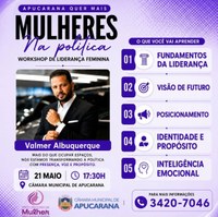 Procuradoria da Mulher promove workshop gratuito "Liderança Feminina"