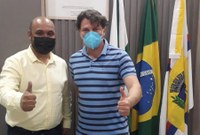 Tiago Cordeiro de Lima recebe presidente do MDB do Paraná, deputado Anibelli Neto