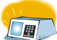 Urnas eletrônicas rodando Linux.