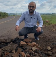Vereador cobra manutenção urgente em estrada entre Pirapó e Caixa de São Pedro