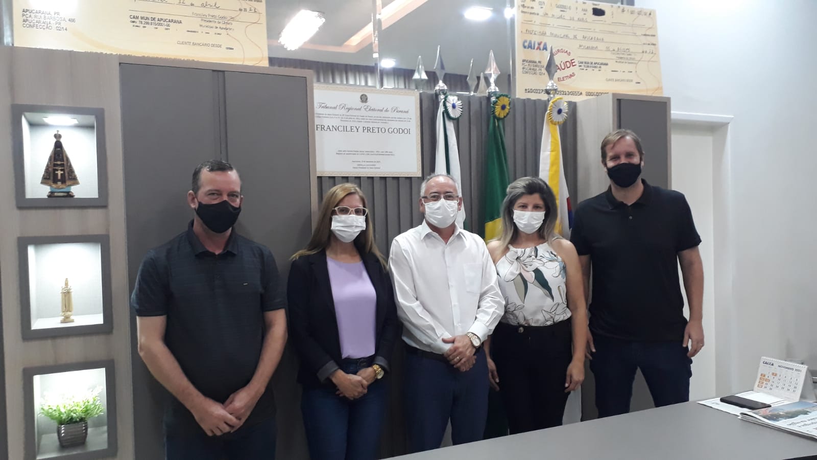 Vereadores e vereadora se reúnem com a Chefe do Escritório Regional da SEJUF